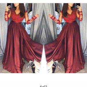 RED and BURGUNDY prom or special event dress